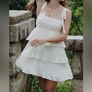 Ivory Ruffle Dress from Reformation